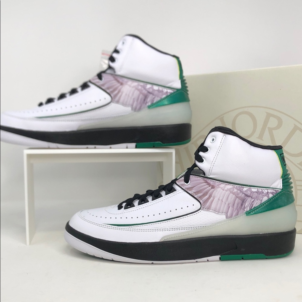 Nike Air Jordan 2 Retro H Wings DZ7391-103 White Green Men’s Sneakers - Size 9